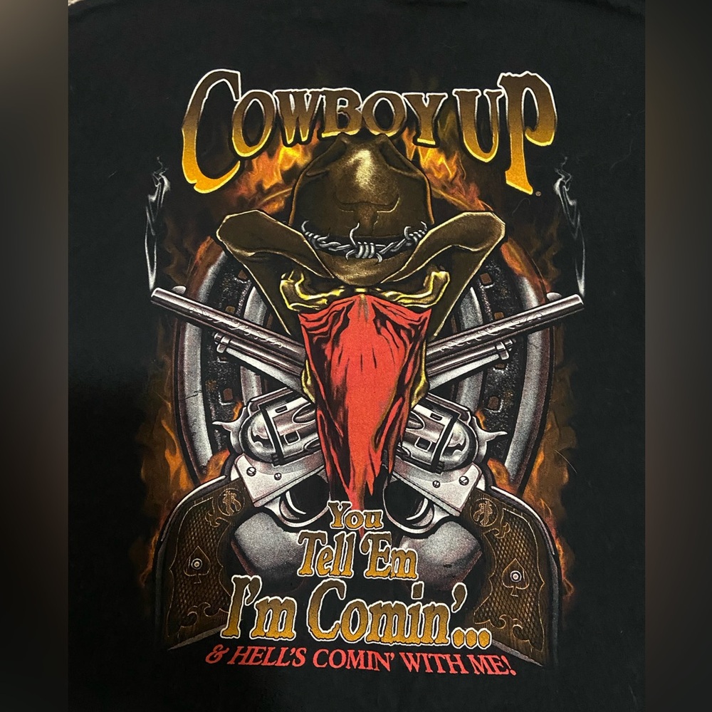 Cowboy Up Black T-Shirt